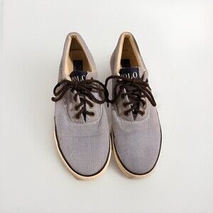 Polo Ralph Lauren Vaughn low-cut sneakers. Men’s Sz 8 Blue & White PinStripe